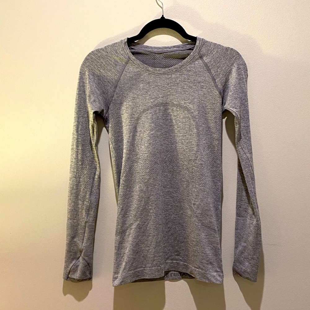 Lululemon Swiftly Tech Long Sleeve, Gray, Size 4